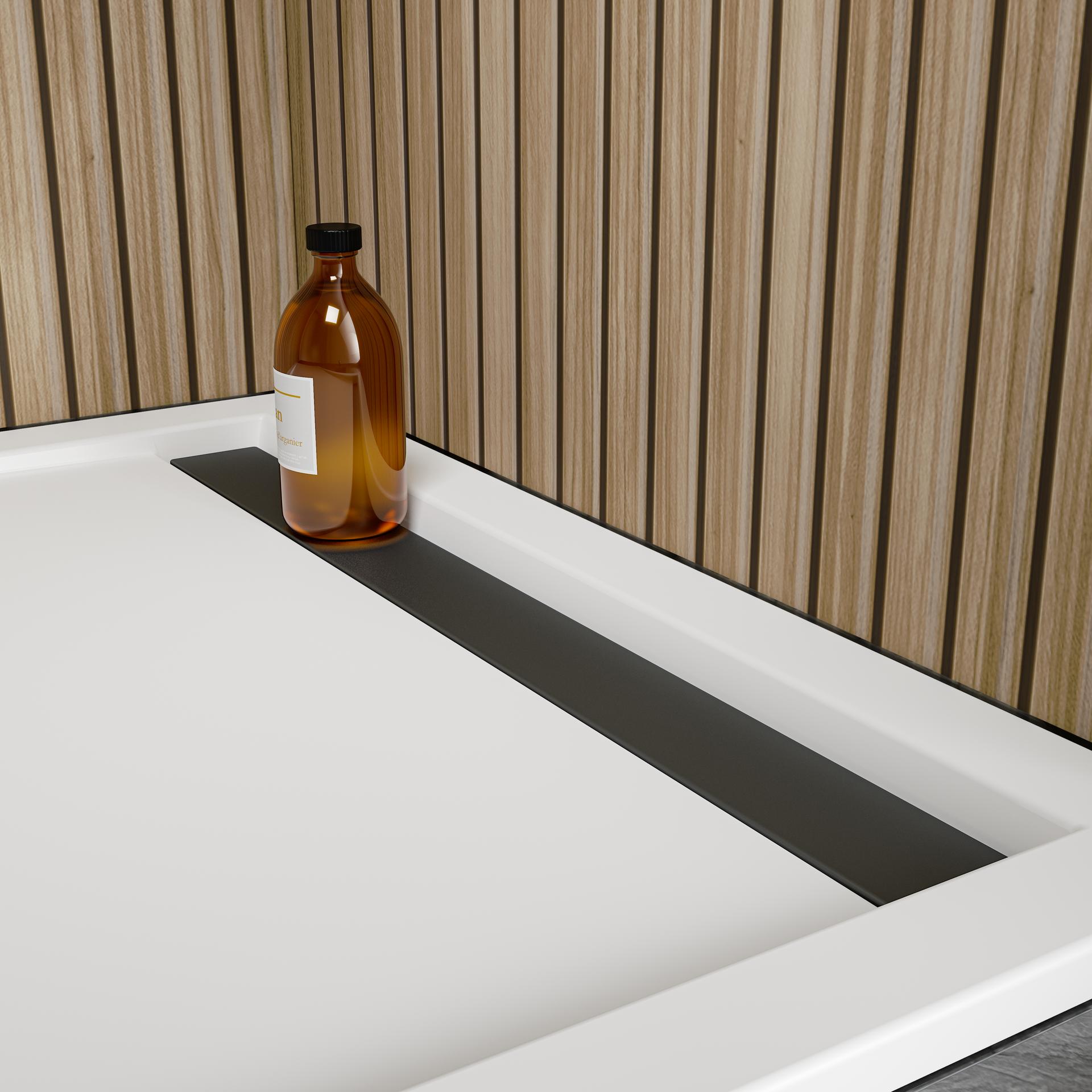 Acryl Duschwanne - Flache Duschtasse aus Sanitäracryl Flache Acryl Duschwanne mit Ablaufrinne