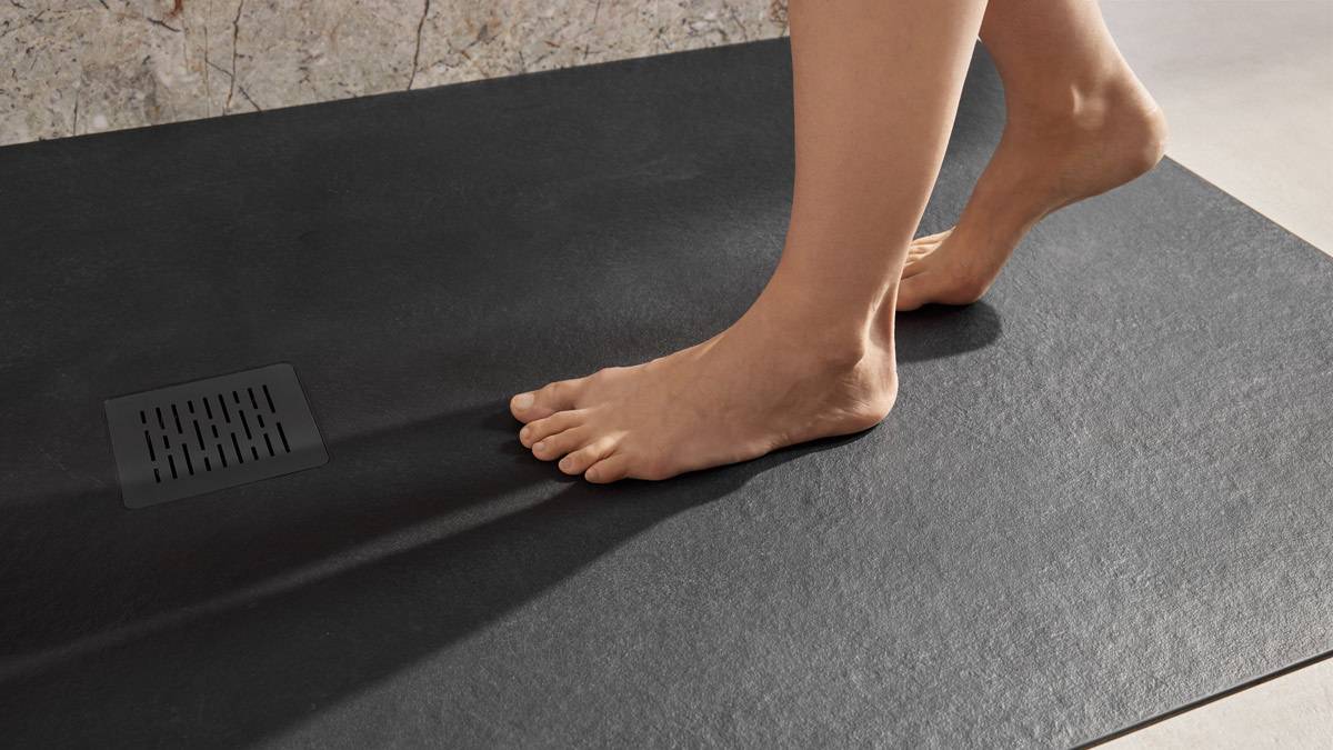 Duschwanne Steinoptik - Marmor-Polymer Duschtasse Duschwanne in Steinoptik aus Marmor-Polymer Material